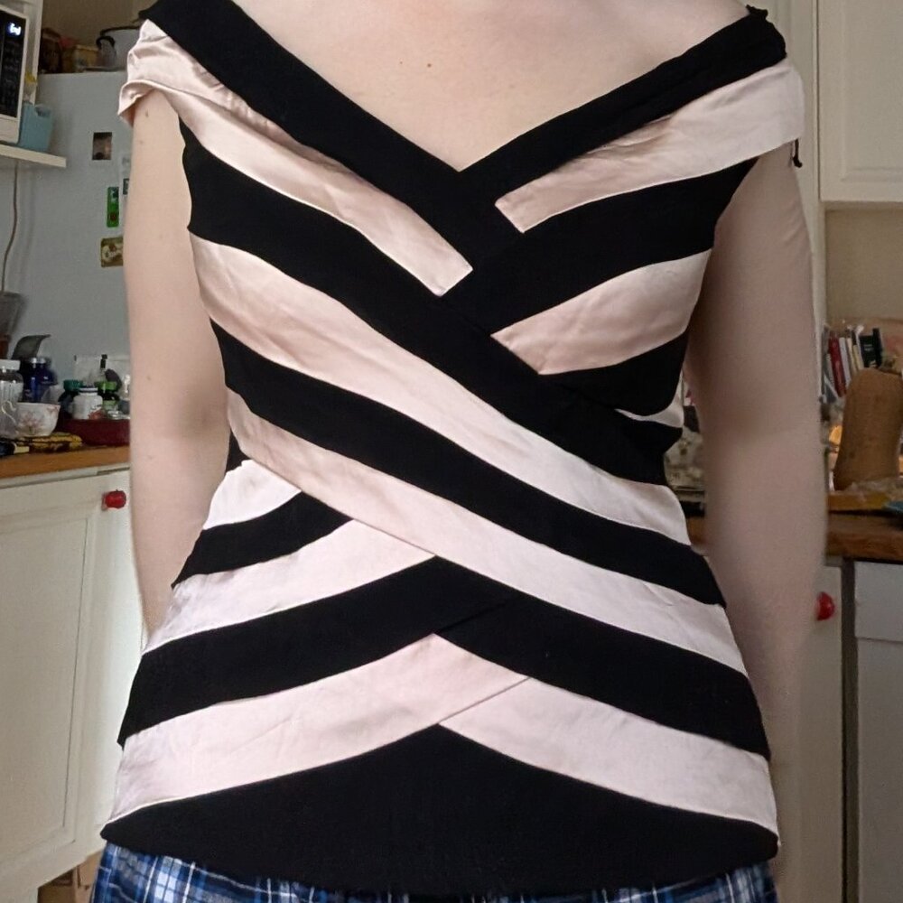 Tadashi Off Shoulder Striped Top